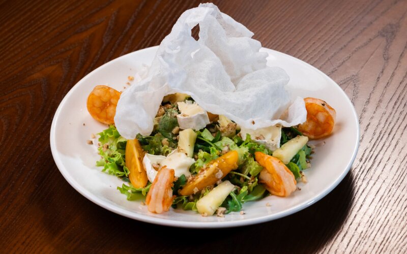 Салат с креветками