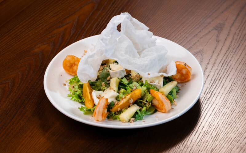 Салат с креветками