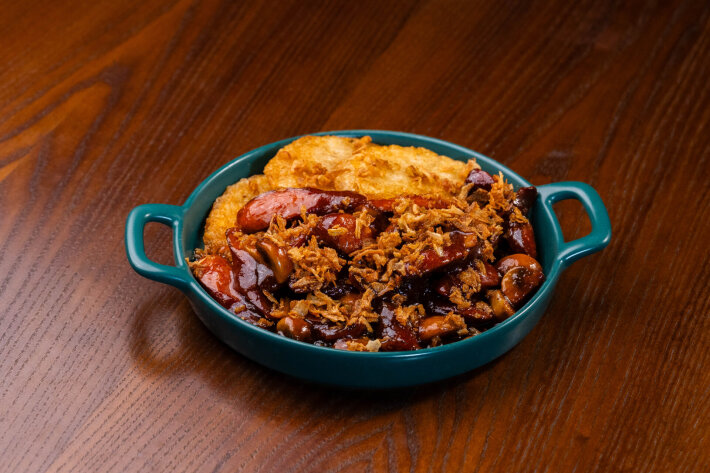 Драники с колбасками