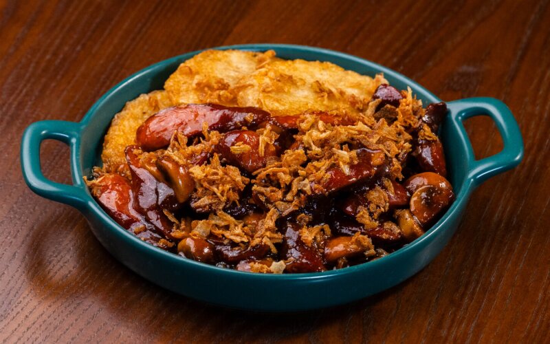 Драники с колбасками