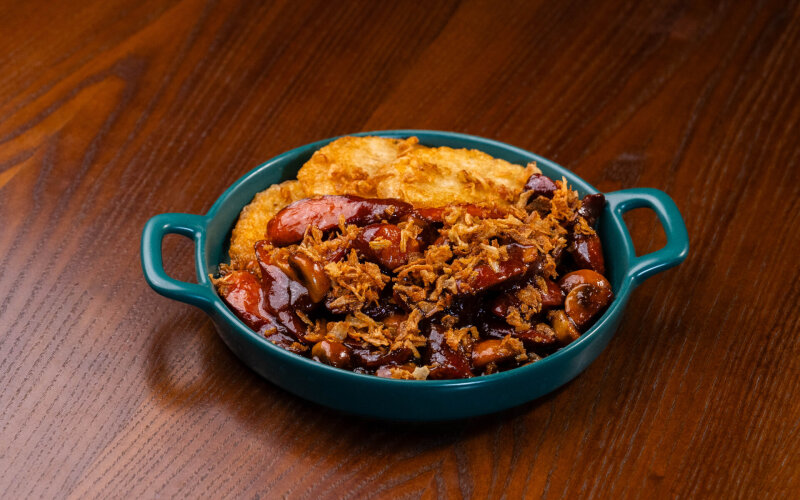 Драники с колбасками