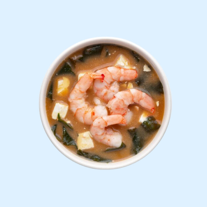 Мисо суп с креветкой и тофу