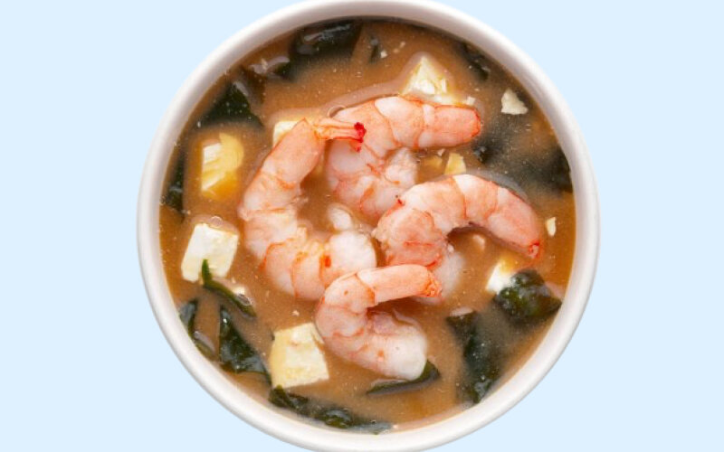 Мисо суп с креветкой и тофу