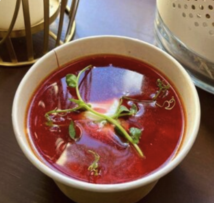 Борщ со сметаной