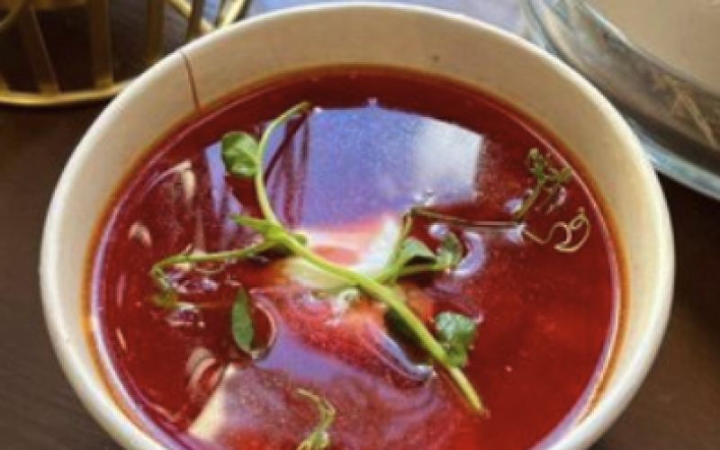 Борщ со сметаной