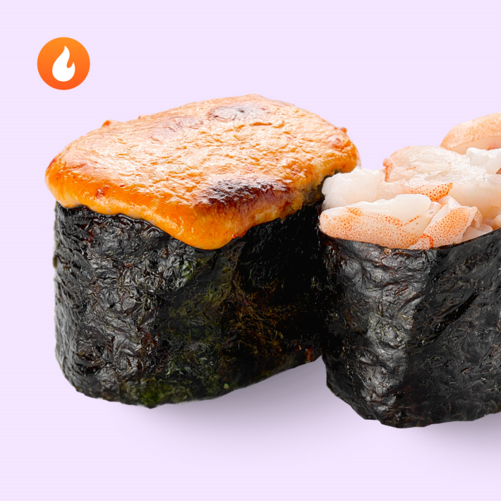 Креветка гункан запечённый