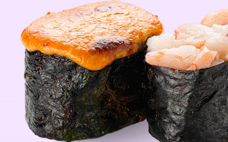 Креветка гункан запечённый