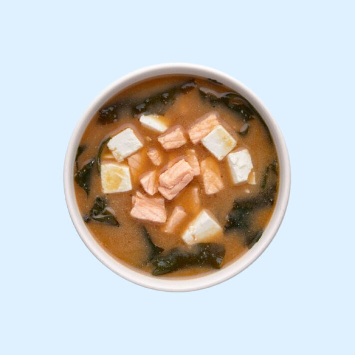Мисо суп с лососем и тофу