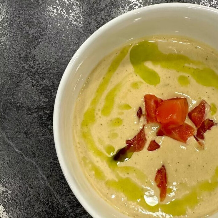 Крем-суп с лососем