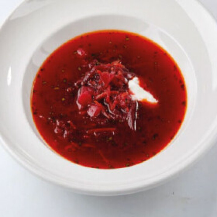 Борщ с фасолью