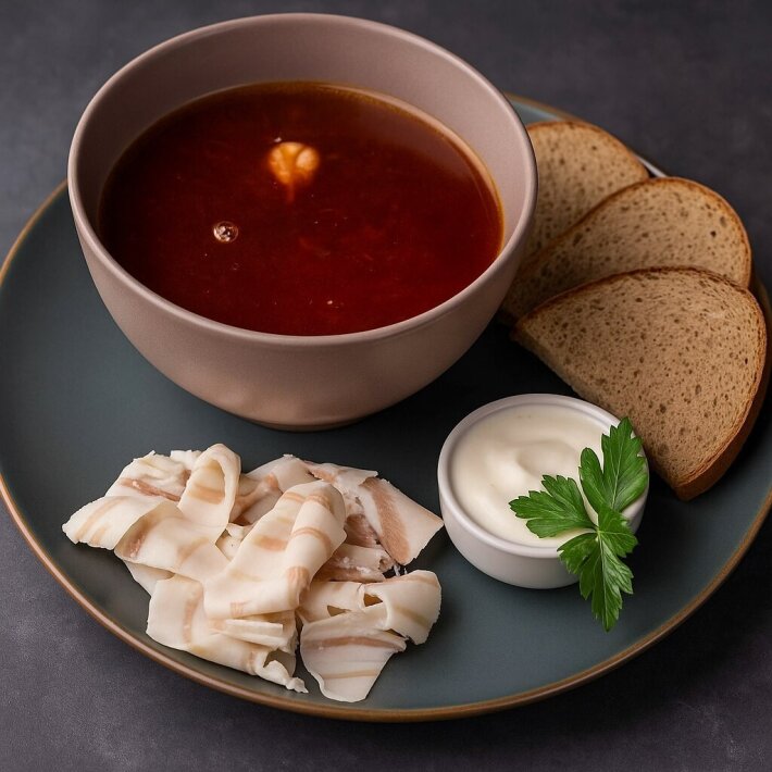 Суп «Борщ с салом»