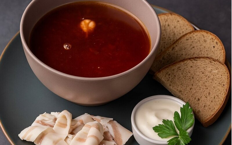 Суп «Борщ с салом»