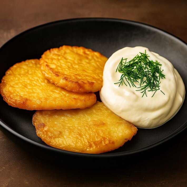 Драники со сметаной