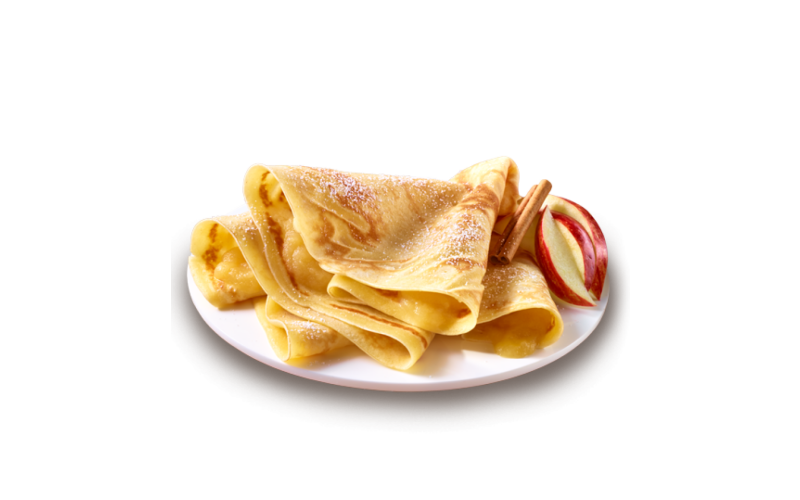 Блинчики с яблоком и корицей