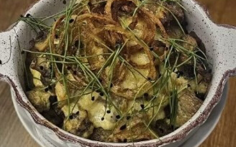 Горшочек с драниками и поджаркой