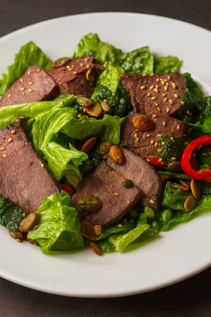 Салат с ростбифом и чимичурри