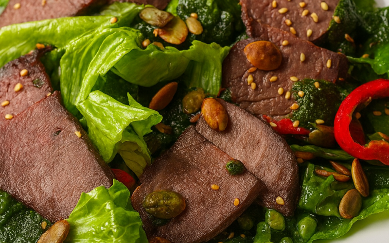 Салат с ростбифом и чимичурри
