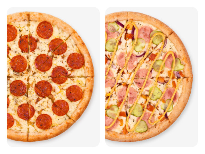 Комбо №1: Пиццы Чизбургер и Пепперони