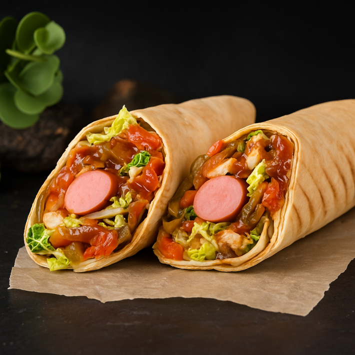 Шаверма с баварскими колбасками