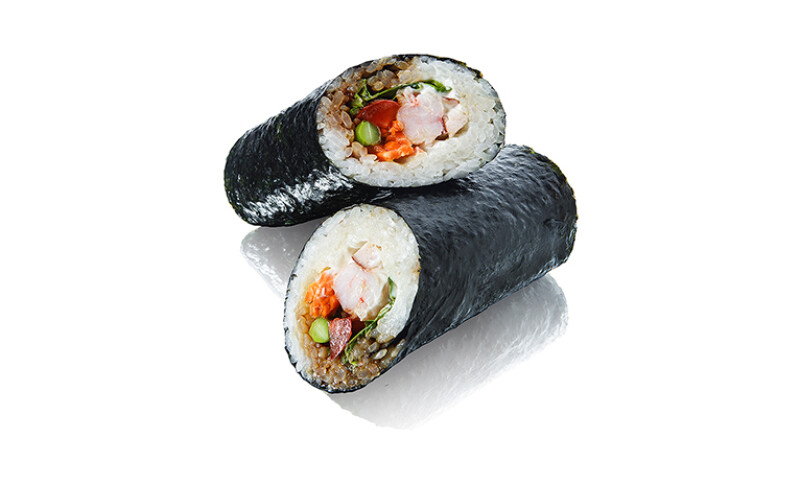 Суширрито с цыплёнком и креветками