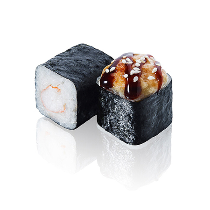 Запечённый ролл с  креветкой