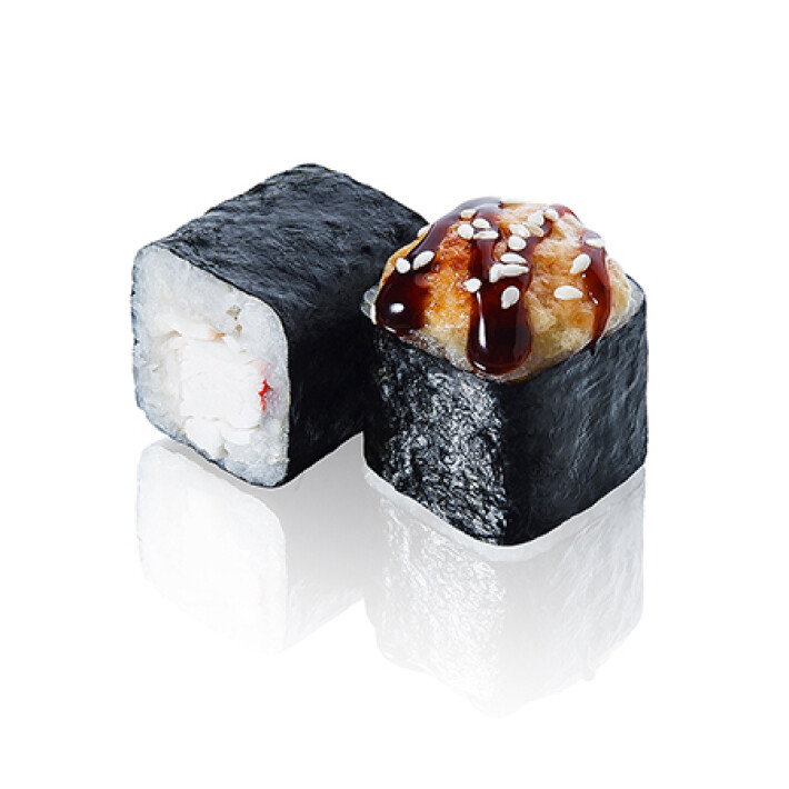 Запечённый ролл с  крабом