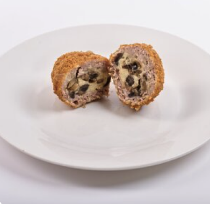 Котлета с грибами и сыром