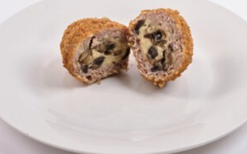 Котлета с грибами и сыром