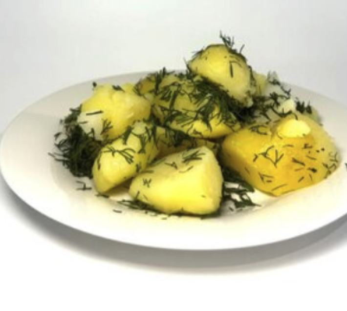 Картофель отварной с укропом