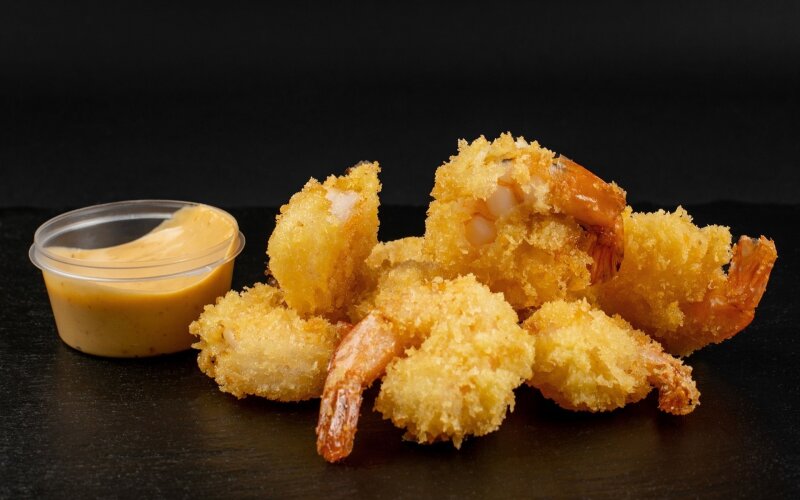 Креветки со сладким васаби