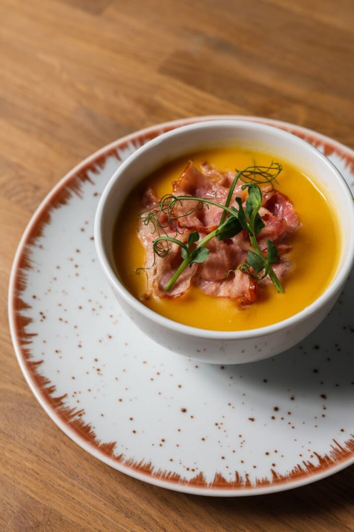 Суп-пюре «Гороховый» с беконом