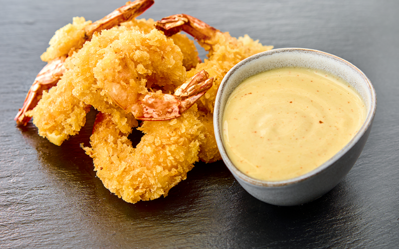 креветки с васаби