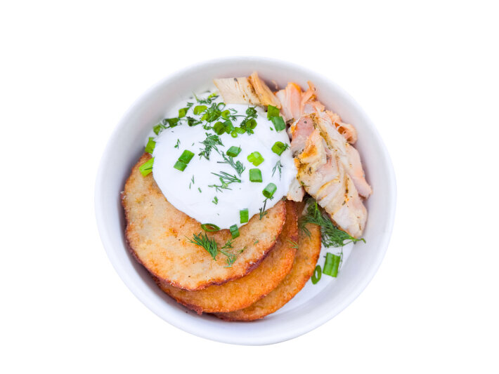 Драники с курицей