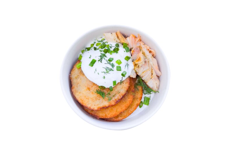 Драники с курицей