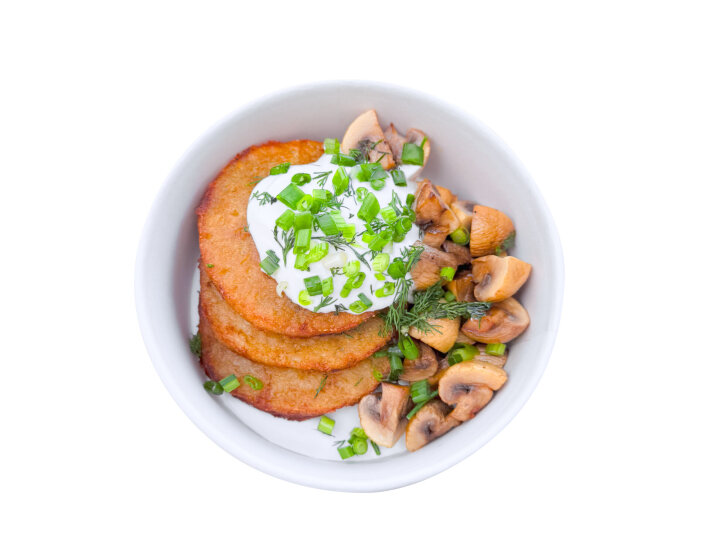 Драники с грибами