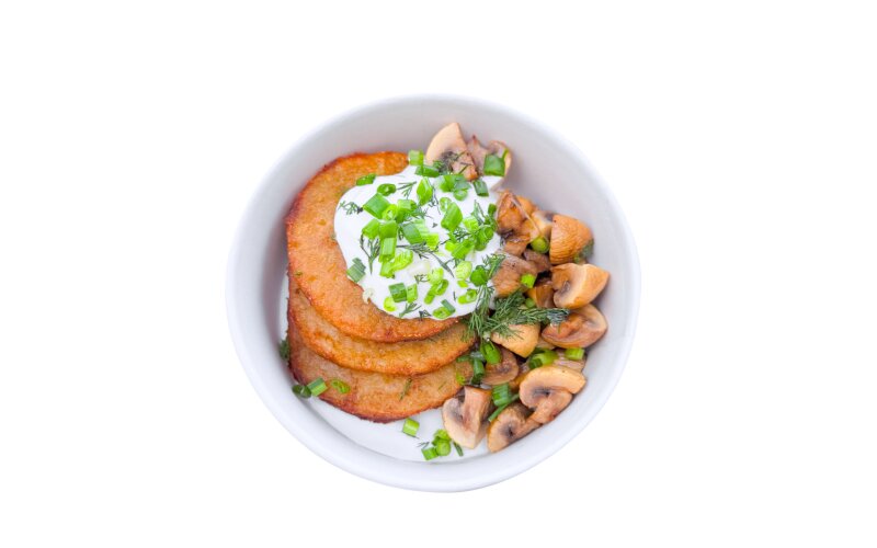 Драники с грибами