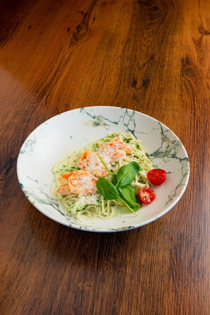 Паста с креветками