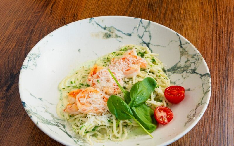 Паста с креветками