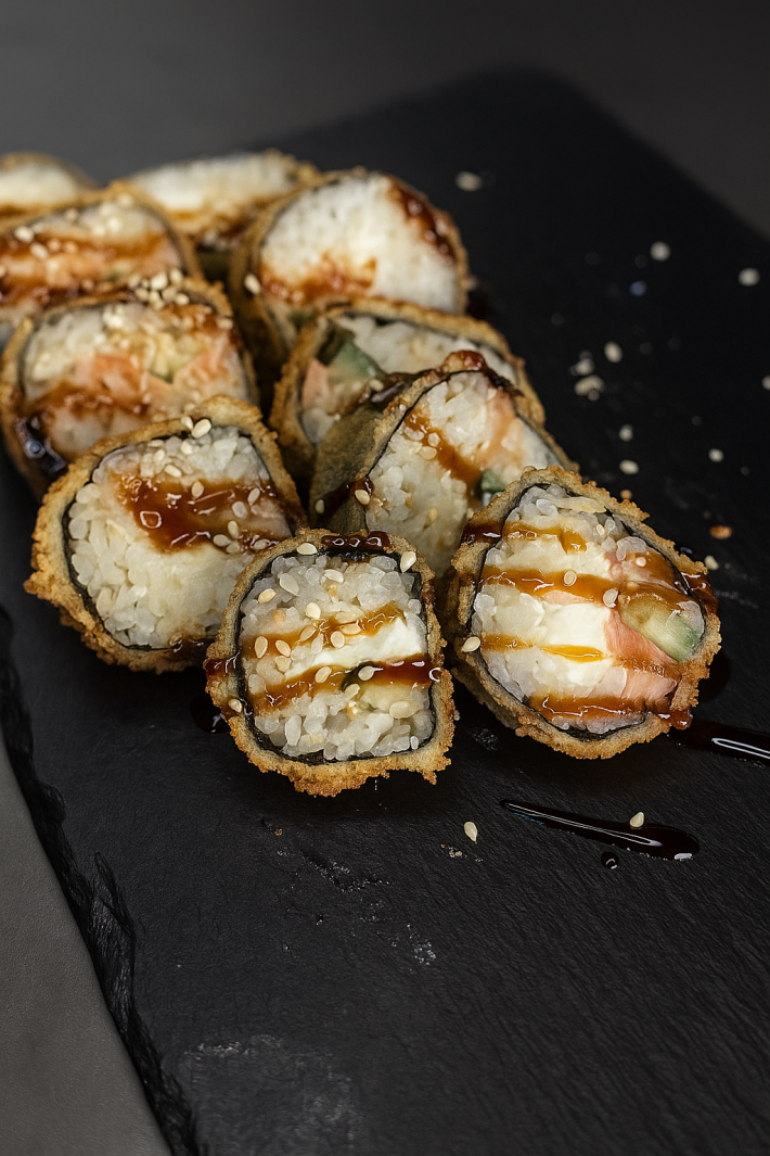 Ролл «Темпура с лососем»