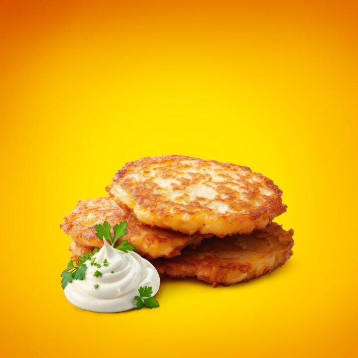 Драники со сметаной