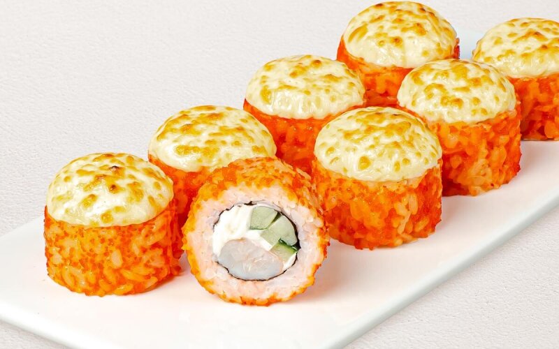 Ролл «Тигровая креветка с моцареллой»