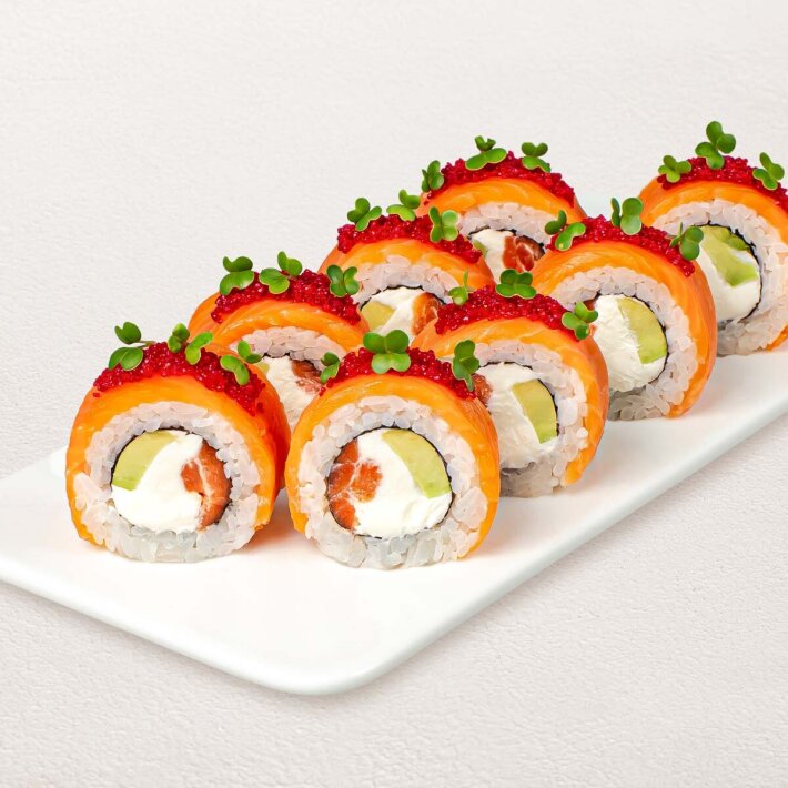 Ролл «Филадельфия Прайм» с двойным лососем