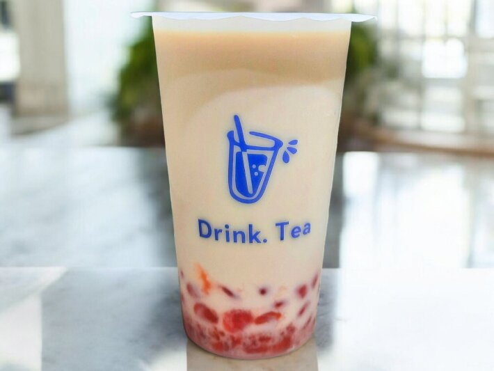 Бабл ти улун с кусочками желе со вкусом персика