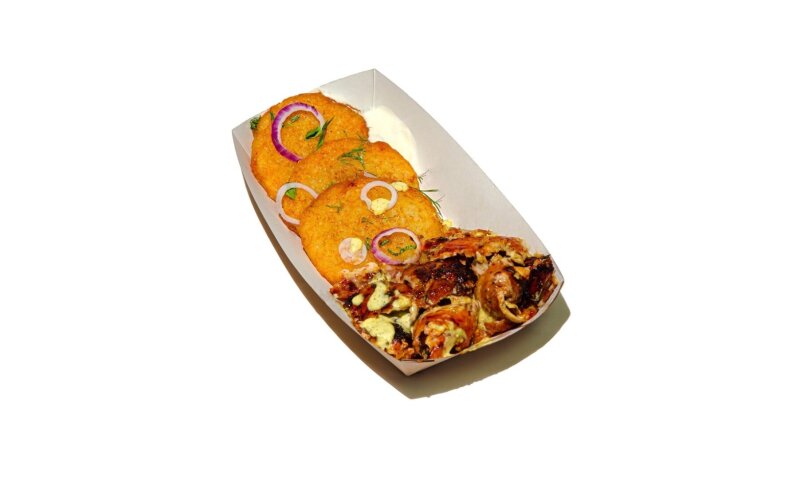 Драники с курочкой гриль