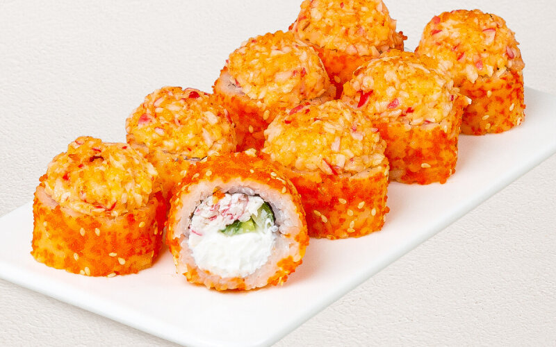 Ролл «Нежная креветка с крабом»