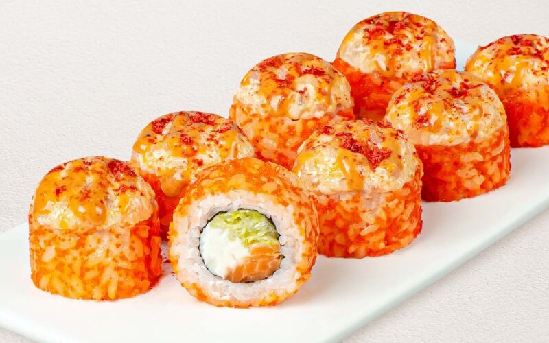 Ролл «Пиканто» с креветкой и лососем