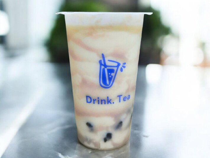 Бабл ти со вкусом кокоса с таро и тапиокой