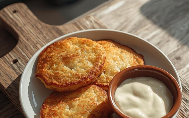 Драники со сметаной