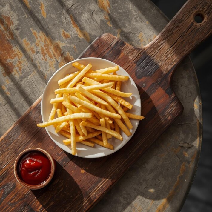 Картофель фри с соусом