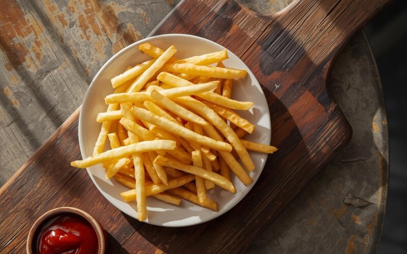 Картофель фри с соусом